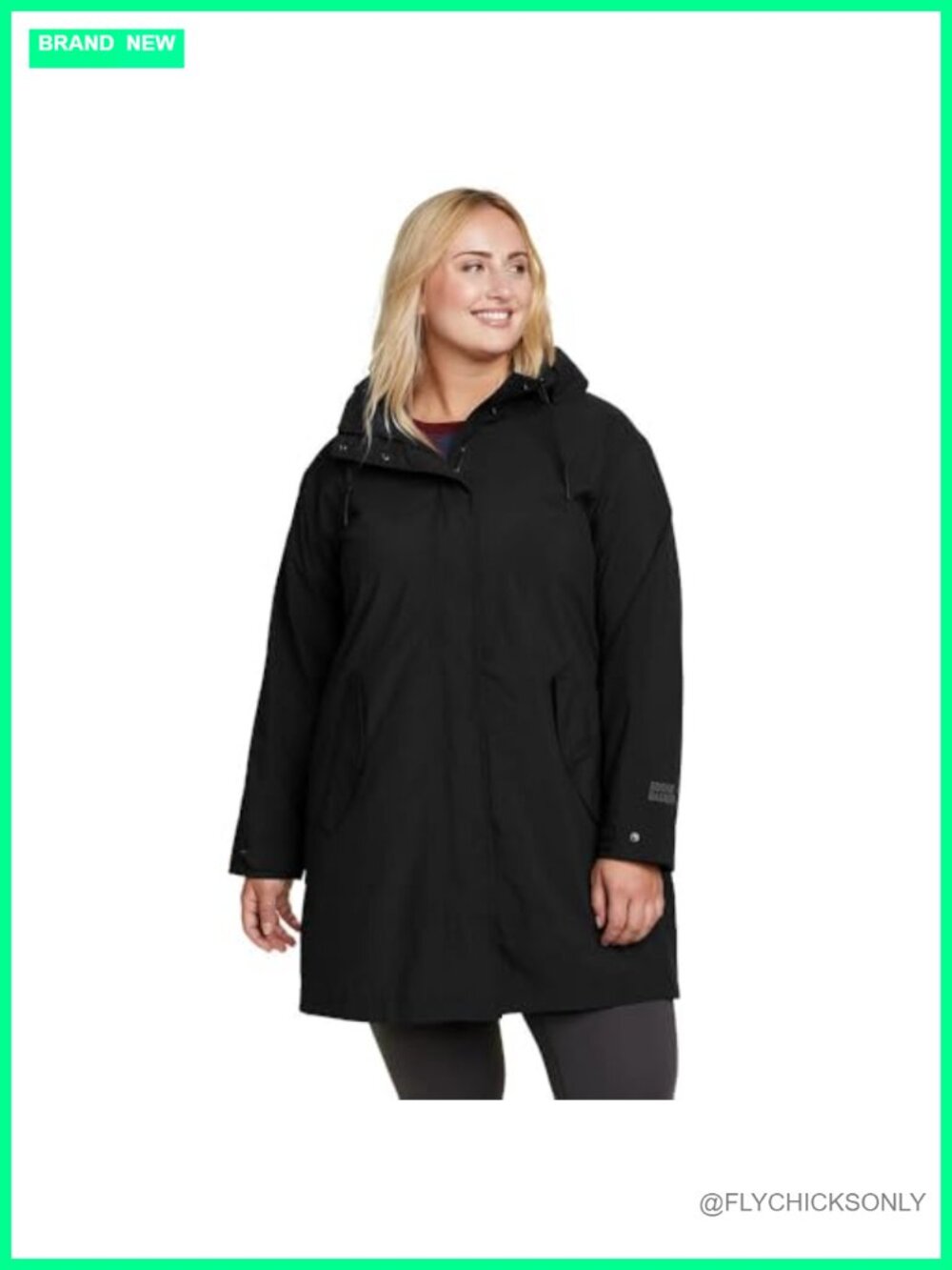 Waterproof Breathable Hooded Trench Coat Cold Weather Long Sleeve